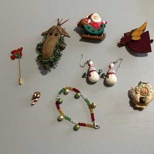 Vintage Festive Christmas Jewelry Bundle